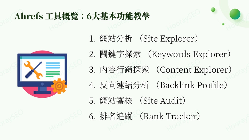 Ahrefs 功能